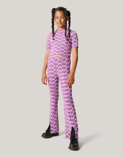 Graphic Heart Split Flair Paars