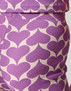 Graphic Heart Split Flair Paars