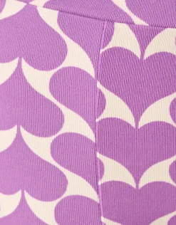 Graphic Heart Split Flair Paars