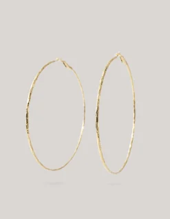 Hammered Hoop Oorbellen Goud