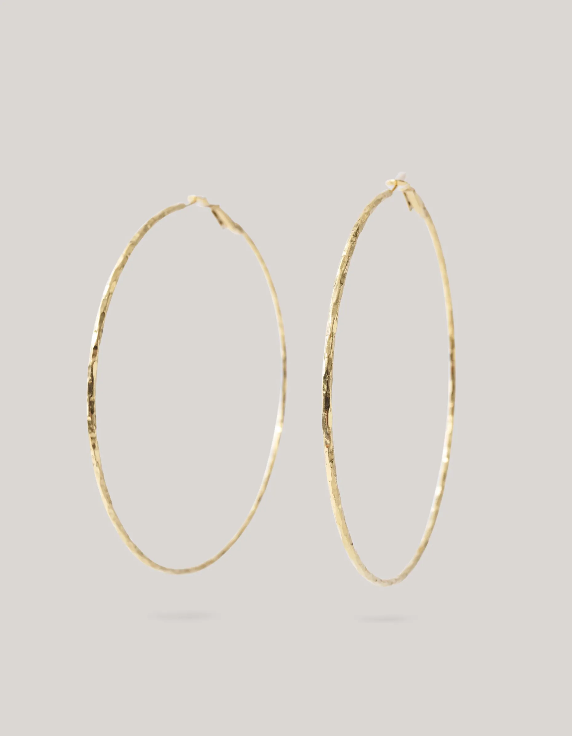 Hammered Hoop Oorbellen Goud