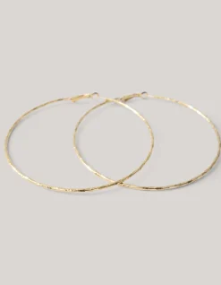 Hammered Hoop Oorbellen Goud