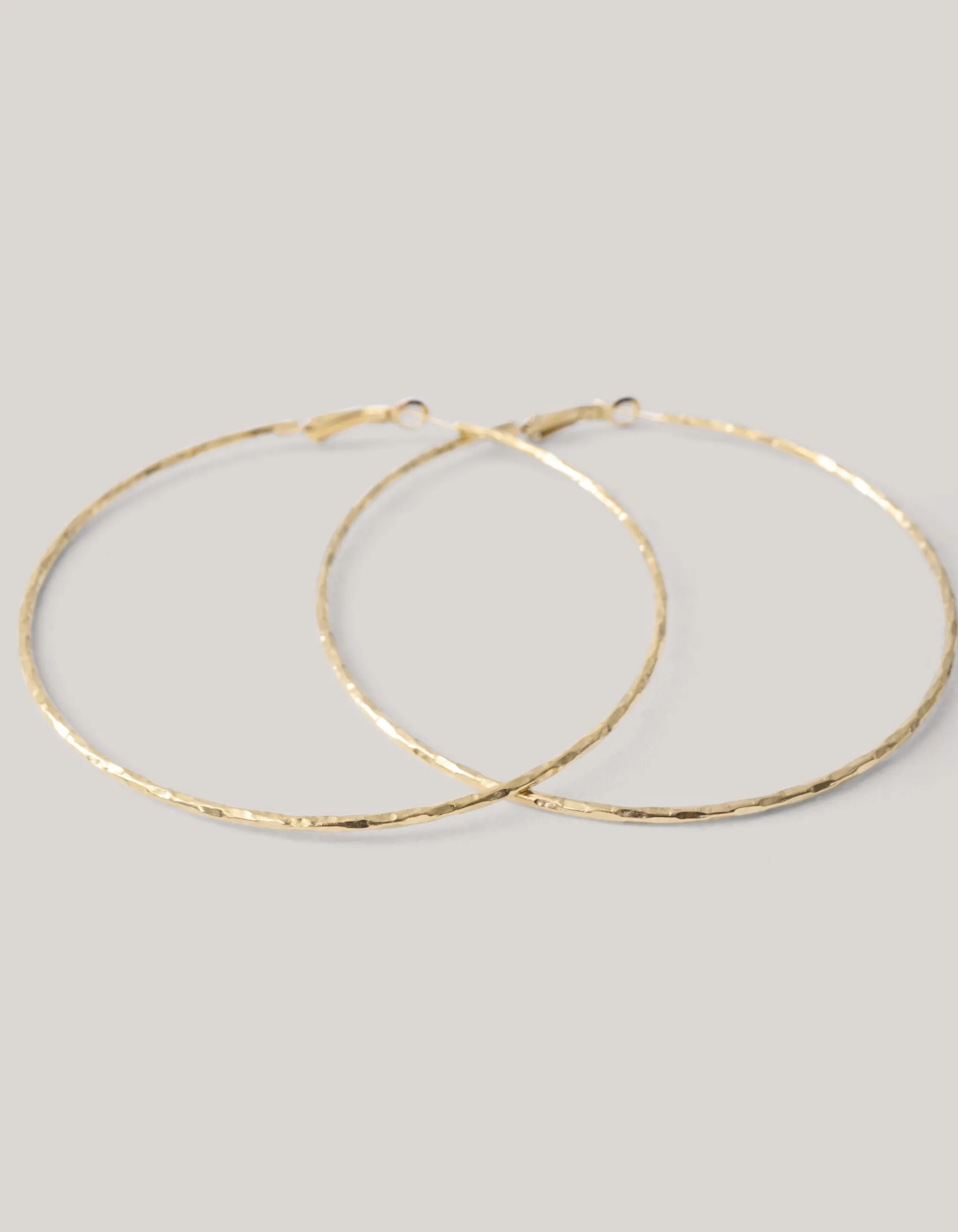 Hammered Hoop Oorbellen Goud