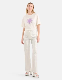 Heart Artwork T-shirt Gebroken Wit