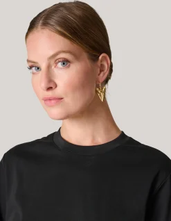 Heart Charm Oorbellen Goud