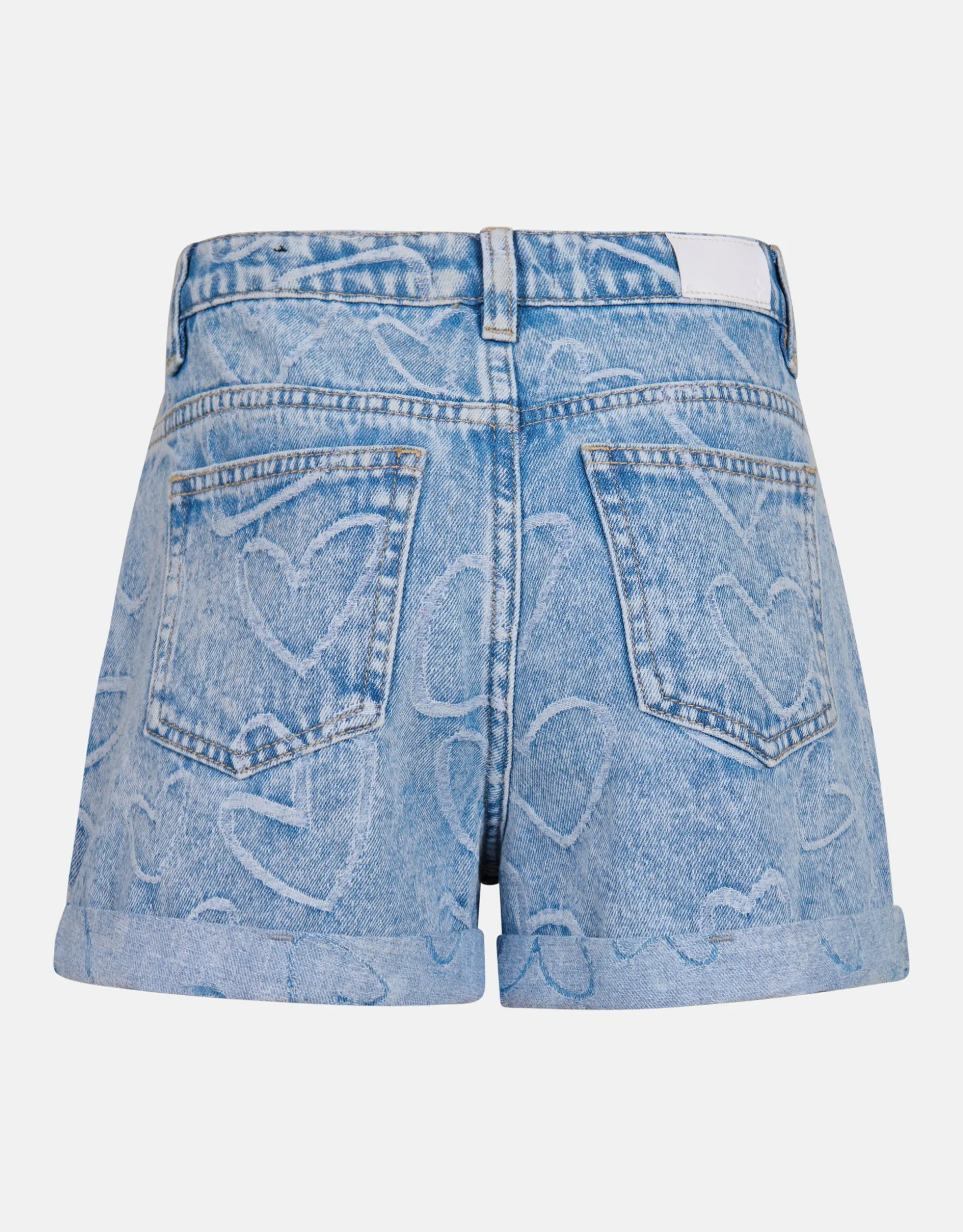 Heart Denim Short Mediumstone