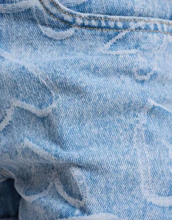 Heart Denim Short Mediumstone