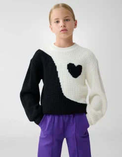 Heart Flowy Trui Zwart