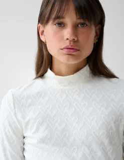 Heart Jersey Top Wit