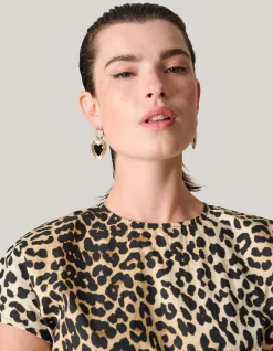 Heart Oorbellen Goud/Zwart