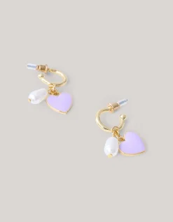 Heart Oorbellen paars