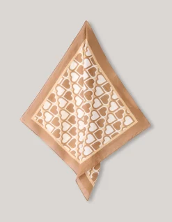 Heart Printed Bandana Beige By Furmey