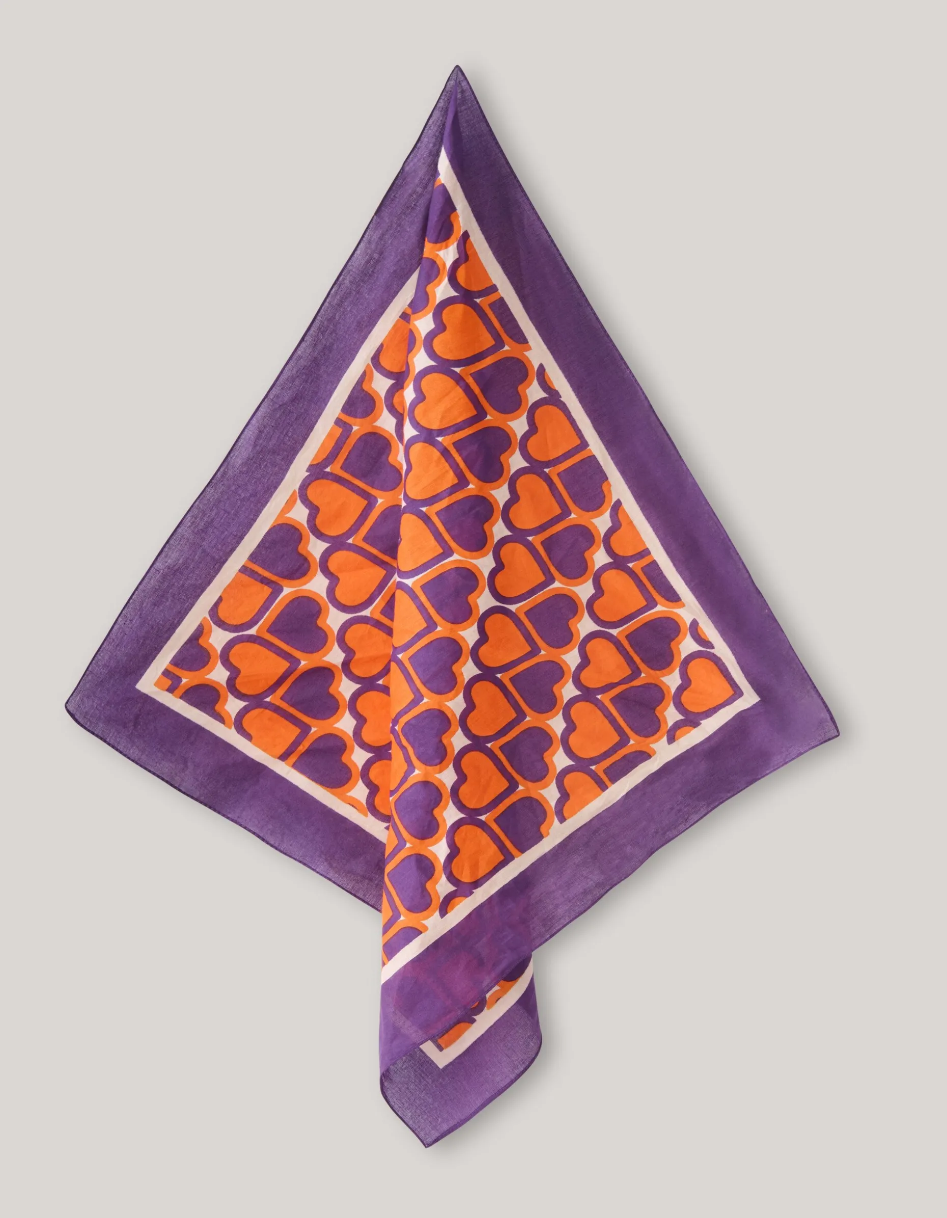 Heart Printed Bandana Paars By Furmey