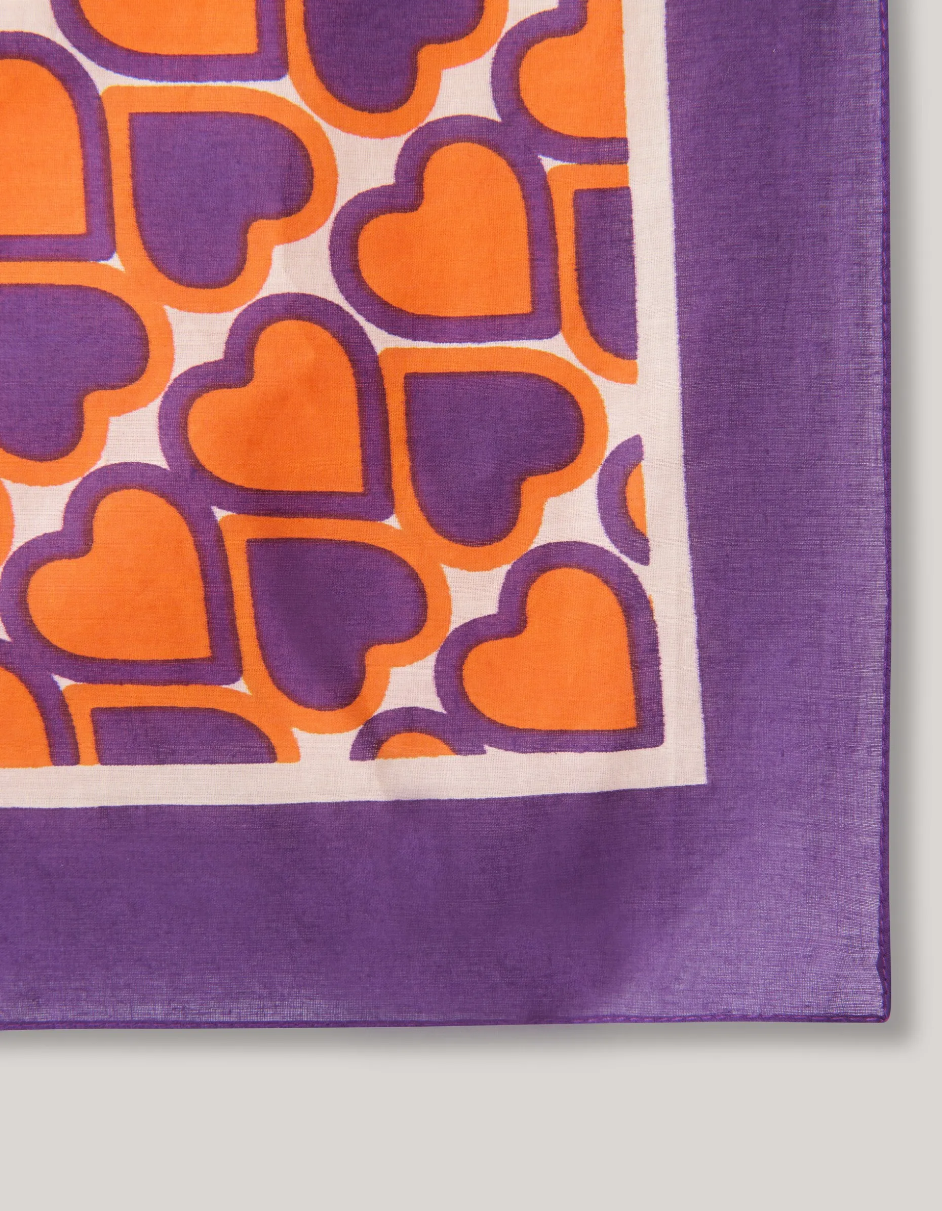 Heart Printed Bandana Paars By Furmey