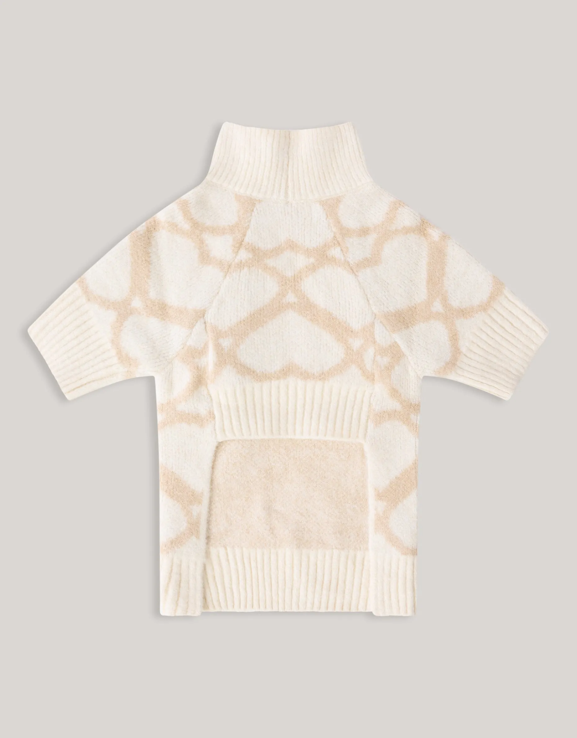 Heart Printed Honden Trui Gebroken Wit By Furmey