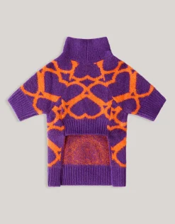 Heart Printed Honden Trui Paars By Furmey