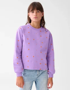 Heart Printed Longsleeve Paars