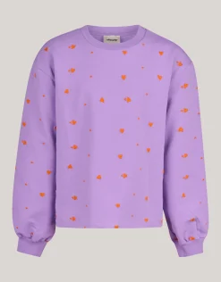 Heart Printed Longsleeve Paars