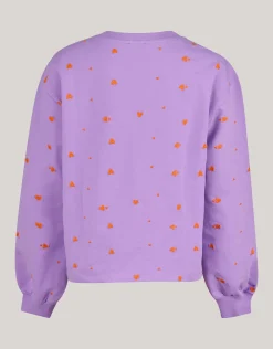 Heart Printed Longsleeve Paars
