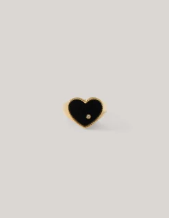 Heart Ring Zwart