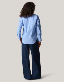 Heart Ruffle Blouse Blauw