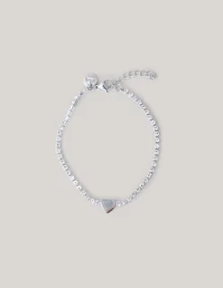 Heart Strass Armband Zilver