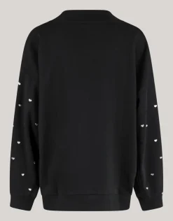 Heart Stud Sweater Zwart