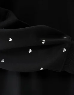 Heart Stud Sweater Zwart