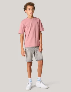 Heavy Basis T-shirt Donkerroze