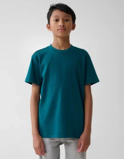 Heavy Basis T-shirt Donkergroen