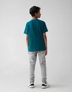 Heavy Basis T-shirt Donkergroen