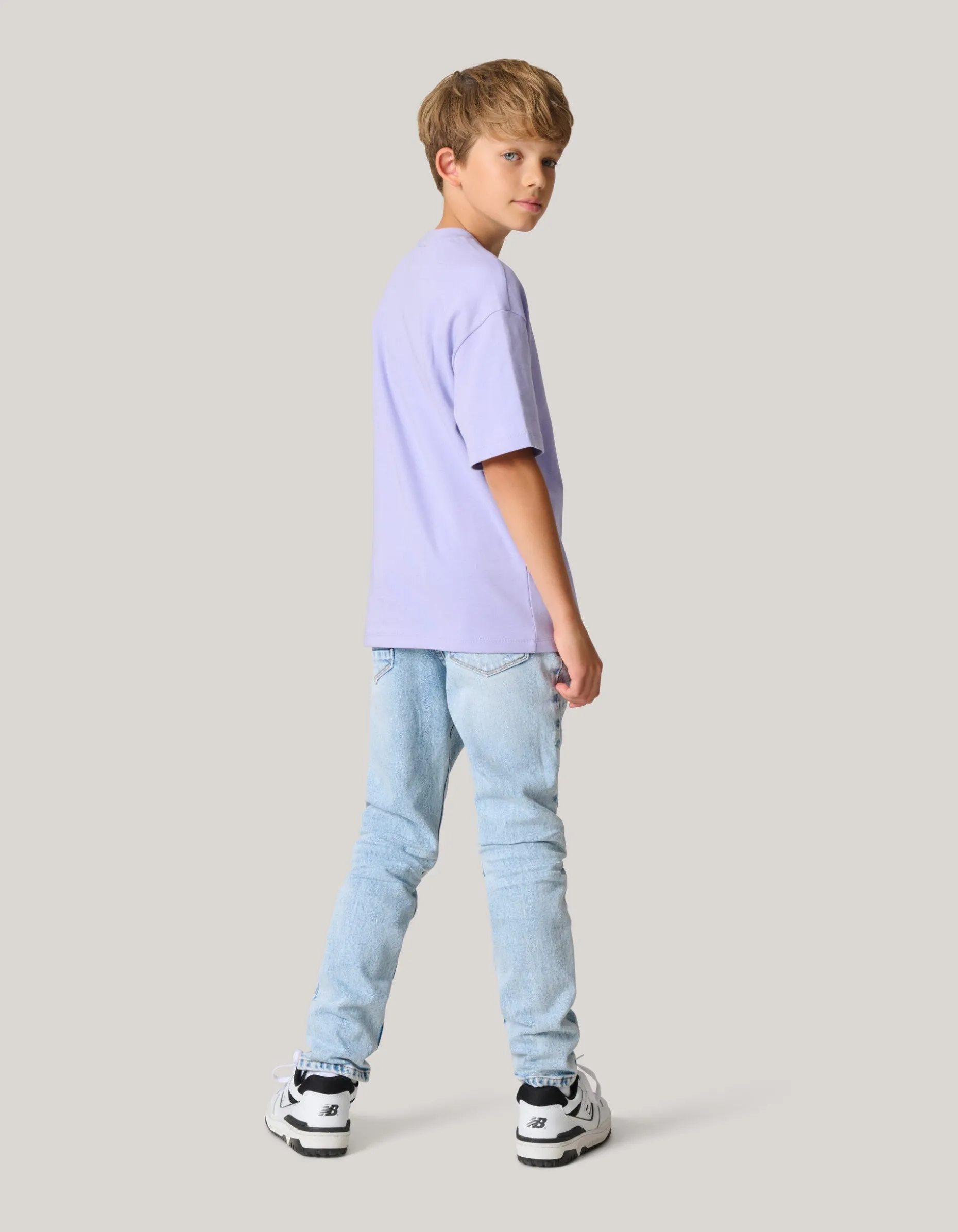 Heavy Basis T-shirt Lichtpaars