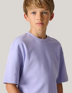 Heavy Basis T-shirt Lichtpaars