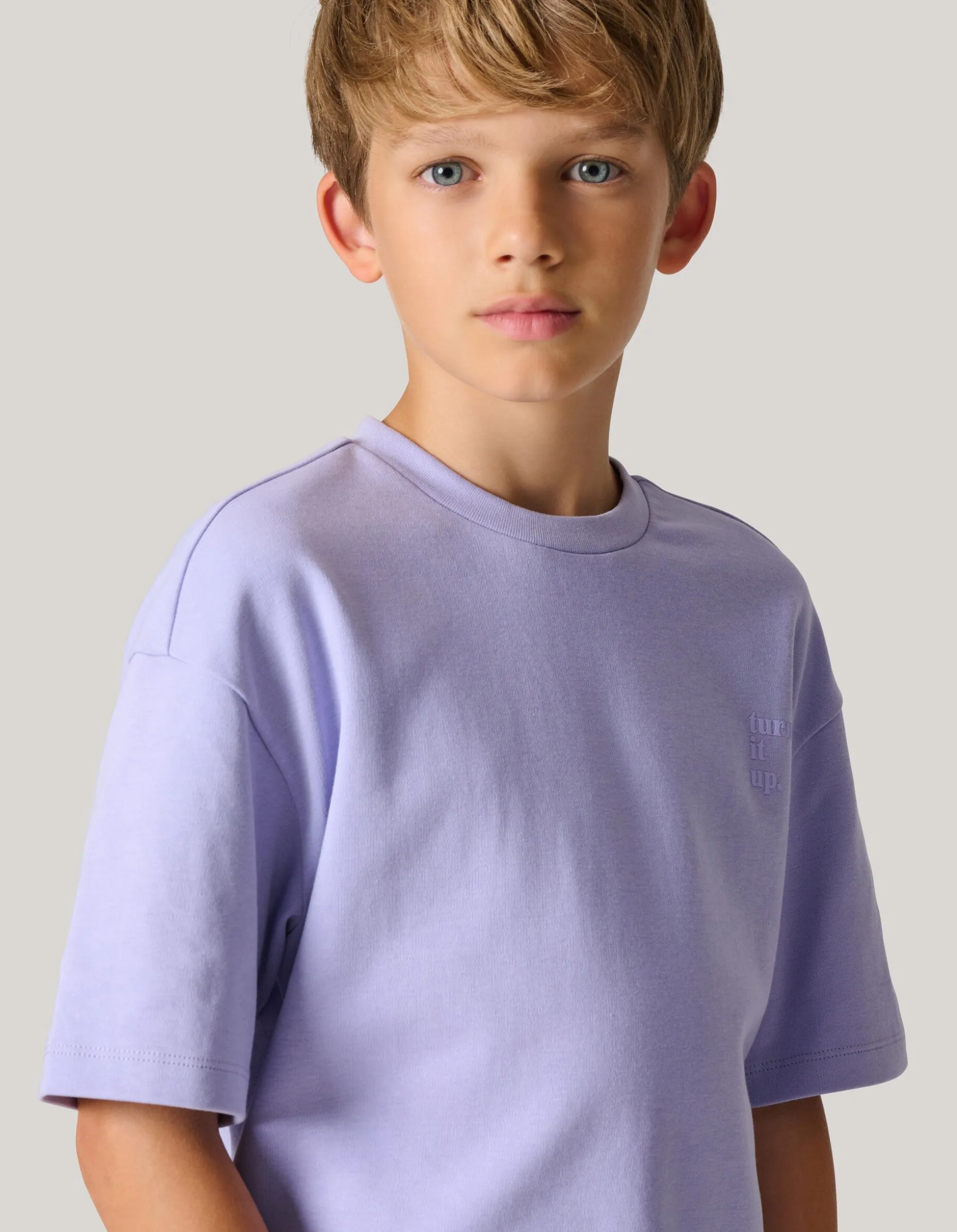 Heavy Basis T-shirt Lichtpaars