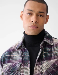 Heavy Ruiten Overshirt Donkerrood