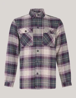 Heavy Ruiten Overshirt Donkerrood