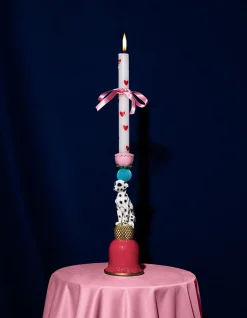 Hond Kandelaar Zwart/Wit By Fred