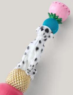 Hond Kandelaar Zwart/Wit By Fred