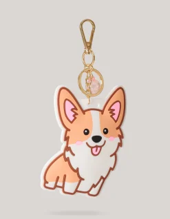 Hond Sleutelhanger Wit/Oranje