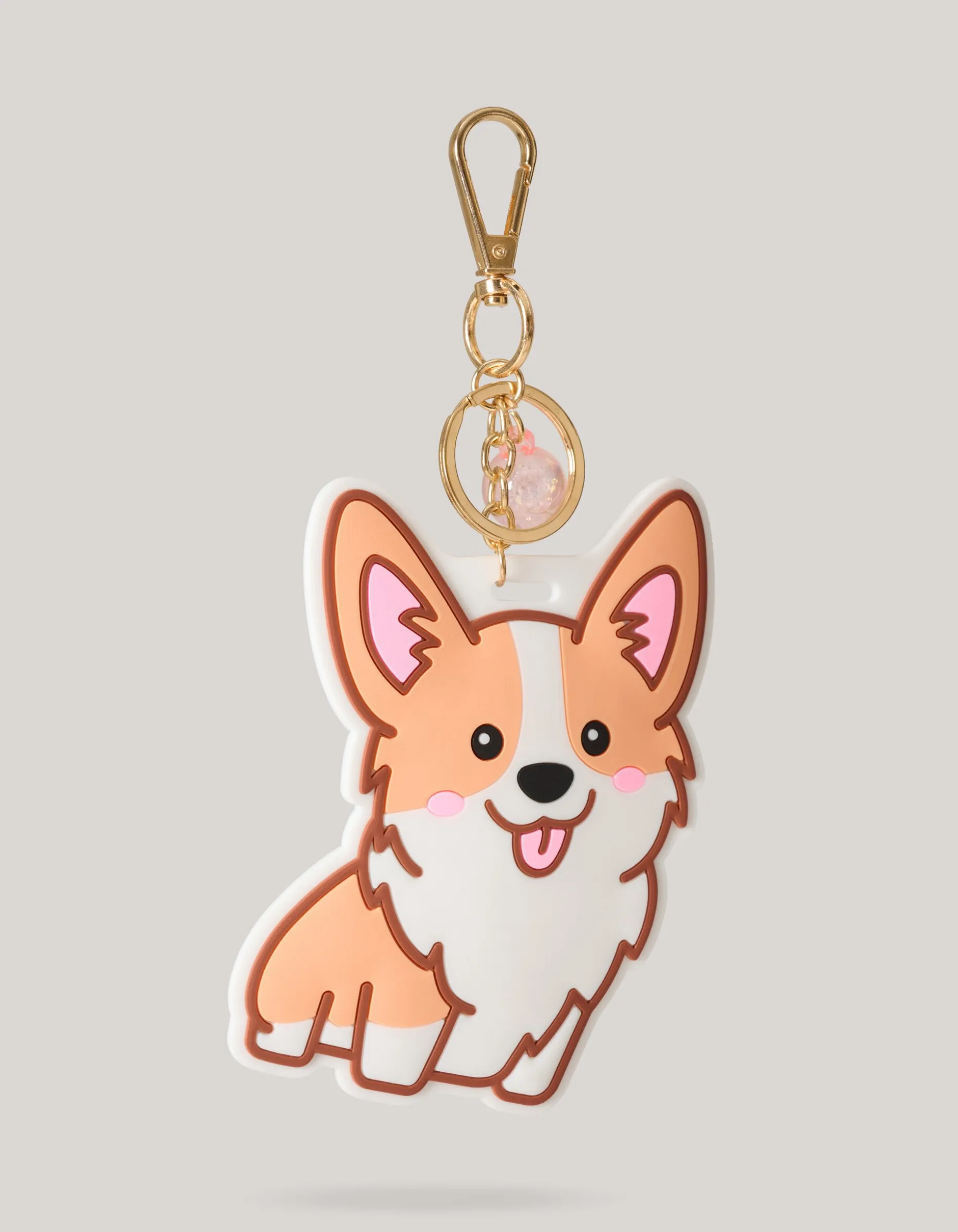 Hond Sleutelhanger Wit/Oranje