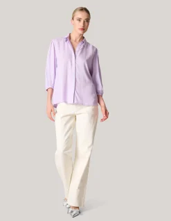 Jacquard Blouse Lichtpaars