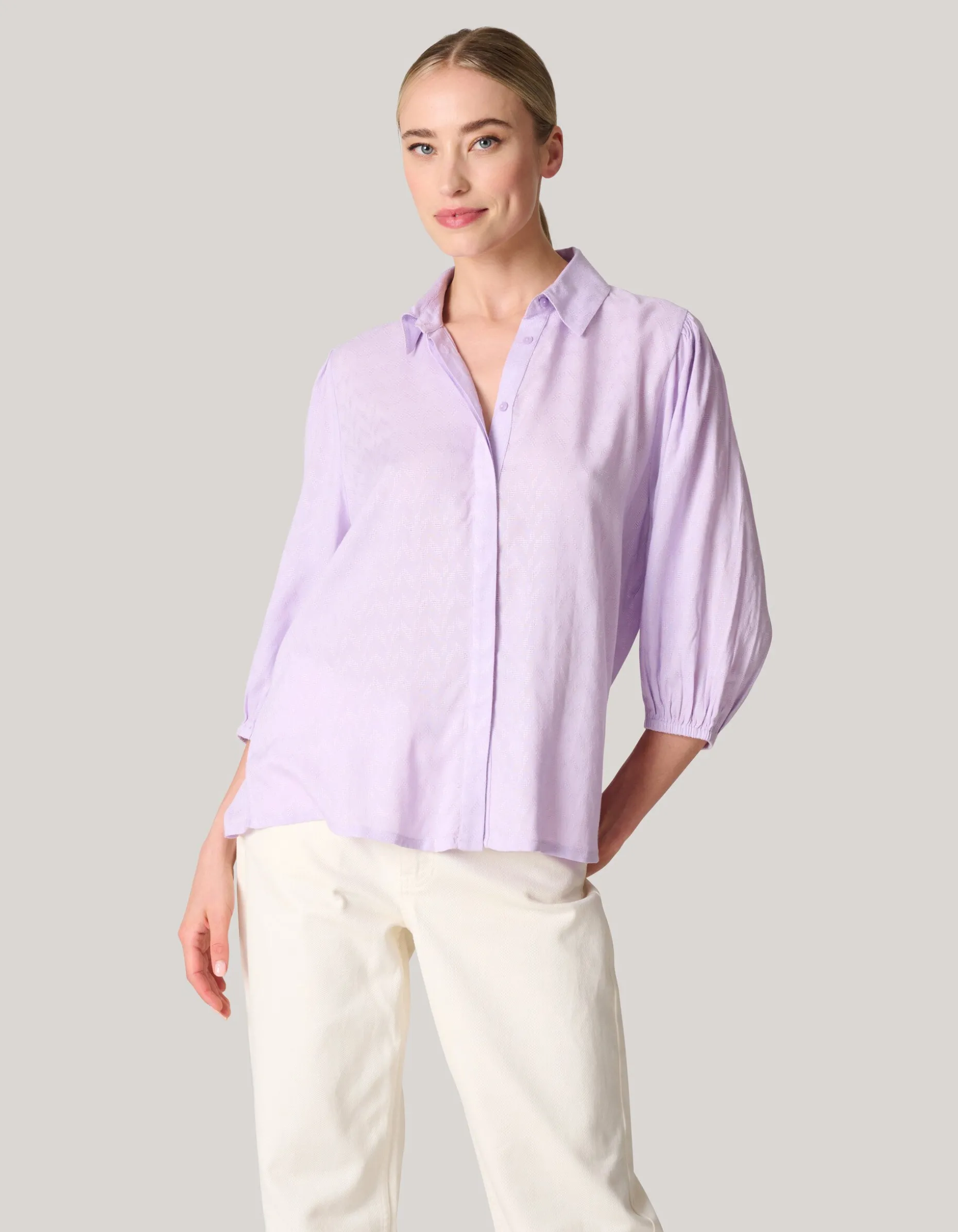 Jacquard Blouse Lichtpaars