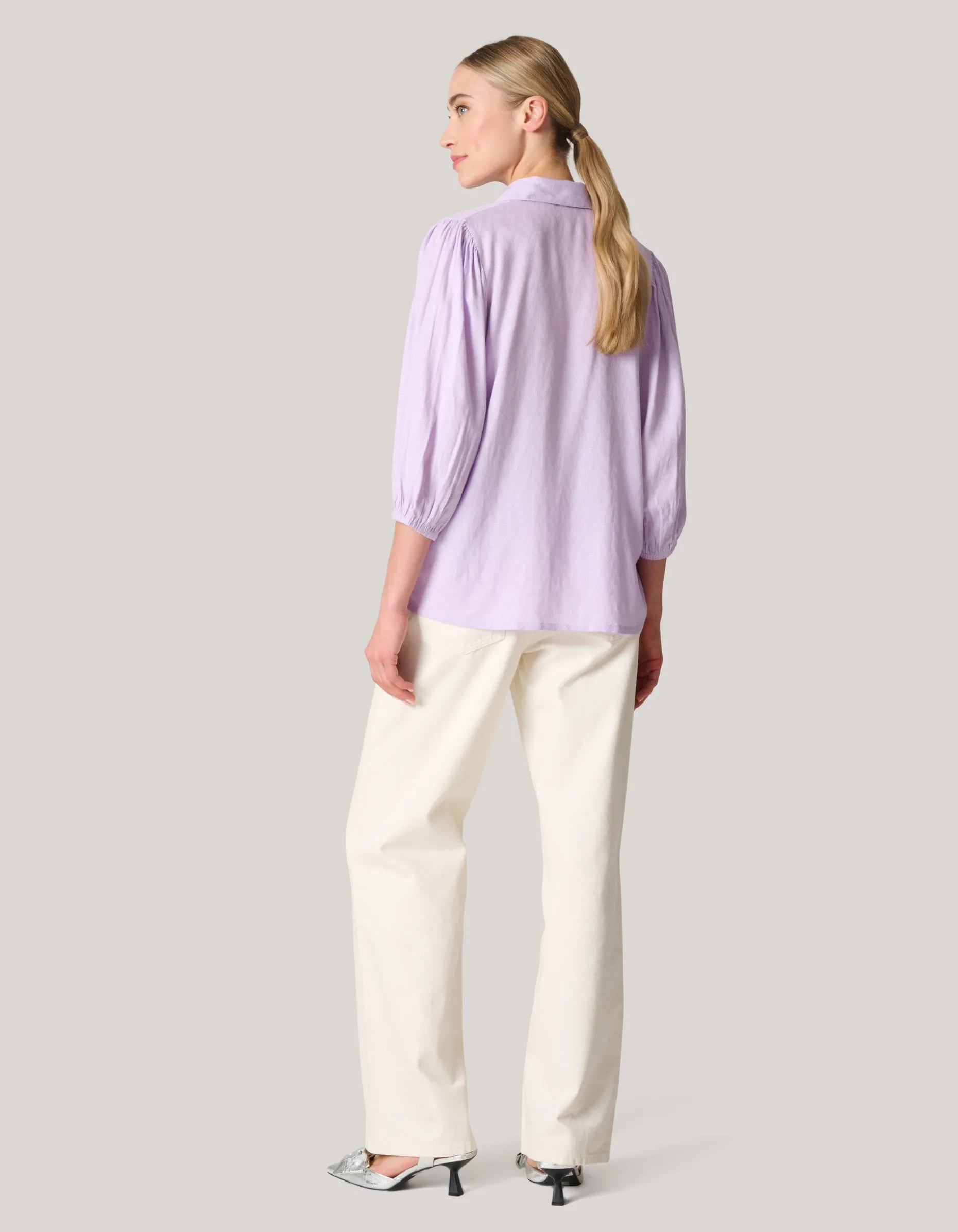 Jacquard Blouse Lichtpaars