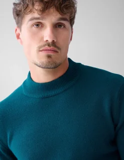 Jacquard Gebreide Trui Donkergroen