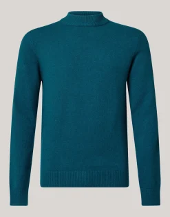 Jacquard Gebreide Trui Donkergroen