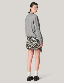 Jacquard Mini Rok Zwart/Wit