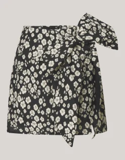 Jacquard Mini Rok Zwart/Wit