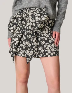 Jacquard Mini Rok Zwart/Wit
