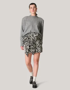 Jacquard Mini Rok Zwart/Wit