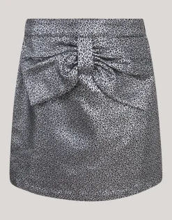 Jacquard Strik Mini Rok Zilver